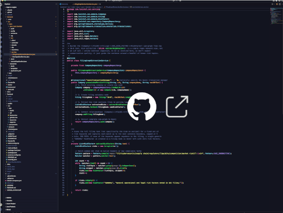 Legal project preview on hover
